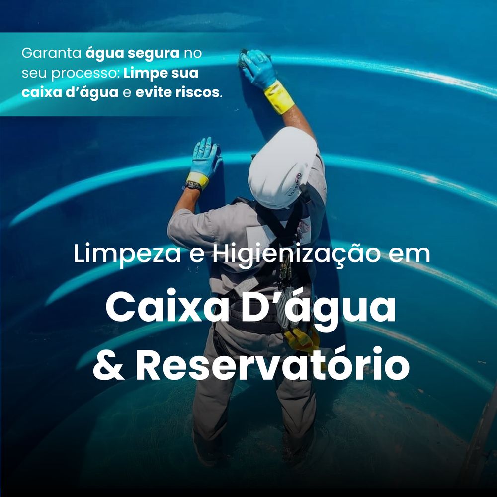 Limpeza e higienização de caixa d'água e reservatórios