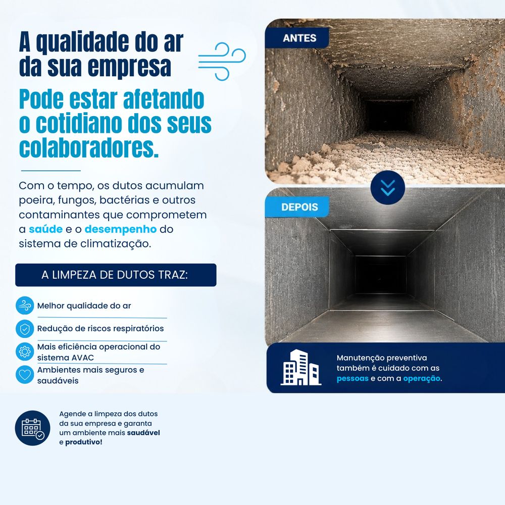 Limpeza de ar-condicionado e dutos